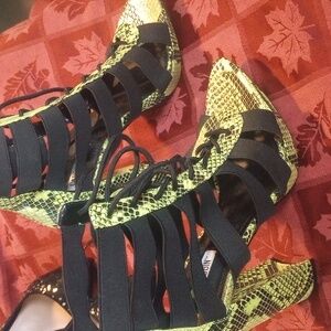 Elegant Classy Green Alligator high heels